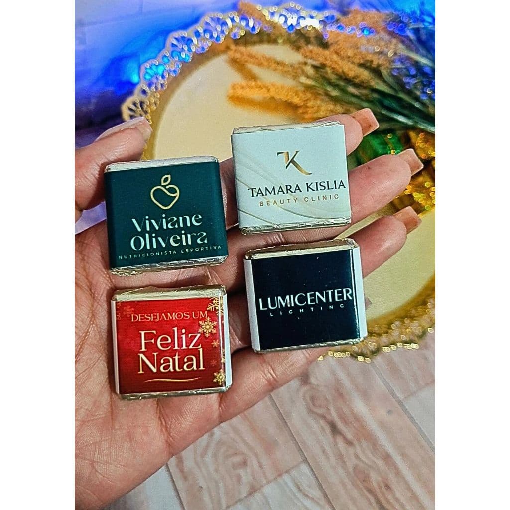 KIT 120 Brindes de chocolate personalizados | Lembrancinhas Presentes Eventos Mimos