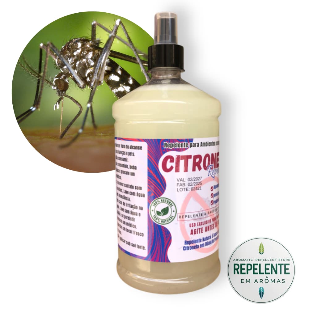 Repelente - Repelente a base de óleo de Citronela - Spray Pronto Uso 1L