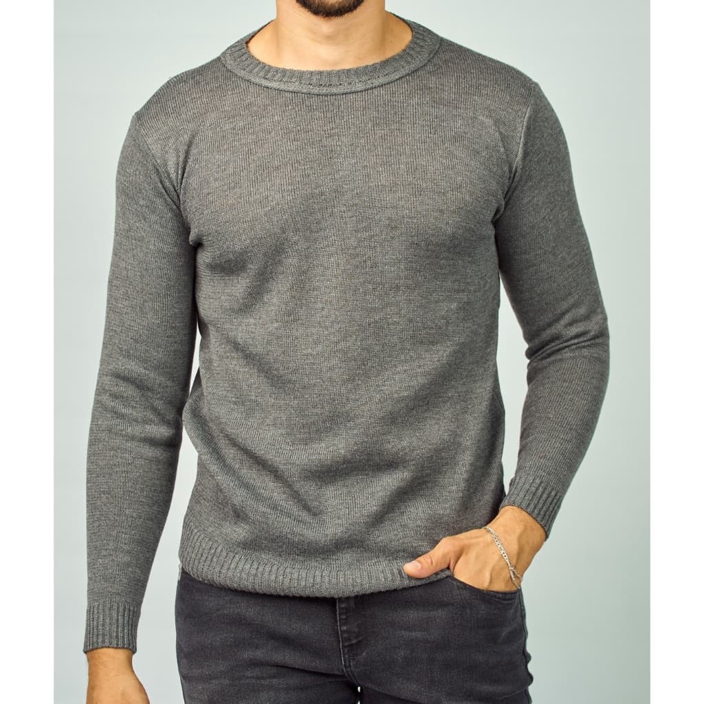 Blusa Basica Masculina Sueter Trico Premium Inverno Lã Frio Gola O Decote Redondo 100118