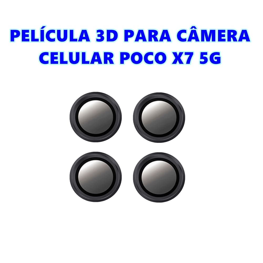 Película Para Câmera Poco X7 5G Protetor De Lente Traseira Vidro Temperado 3D Para Celular Xiaomi