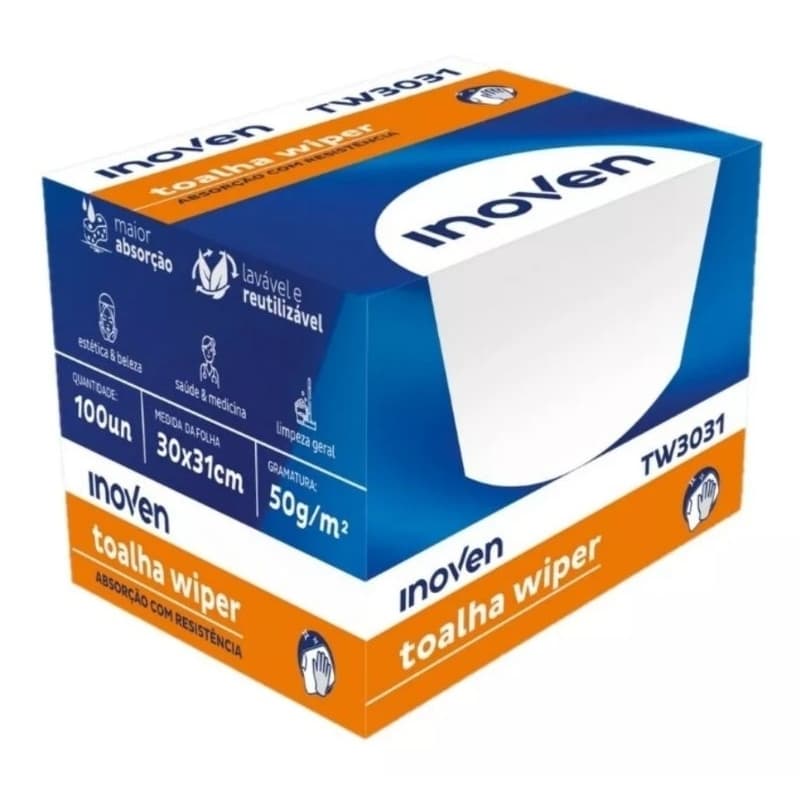 Toalha Wiper  Multiuso Tw3031 Inoven 100 unidades