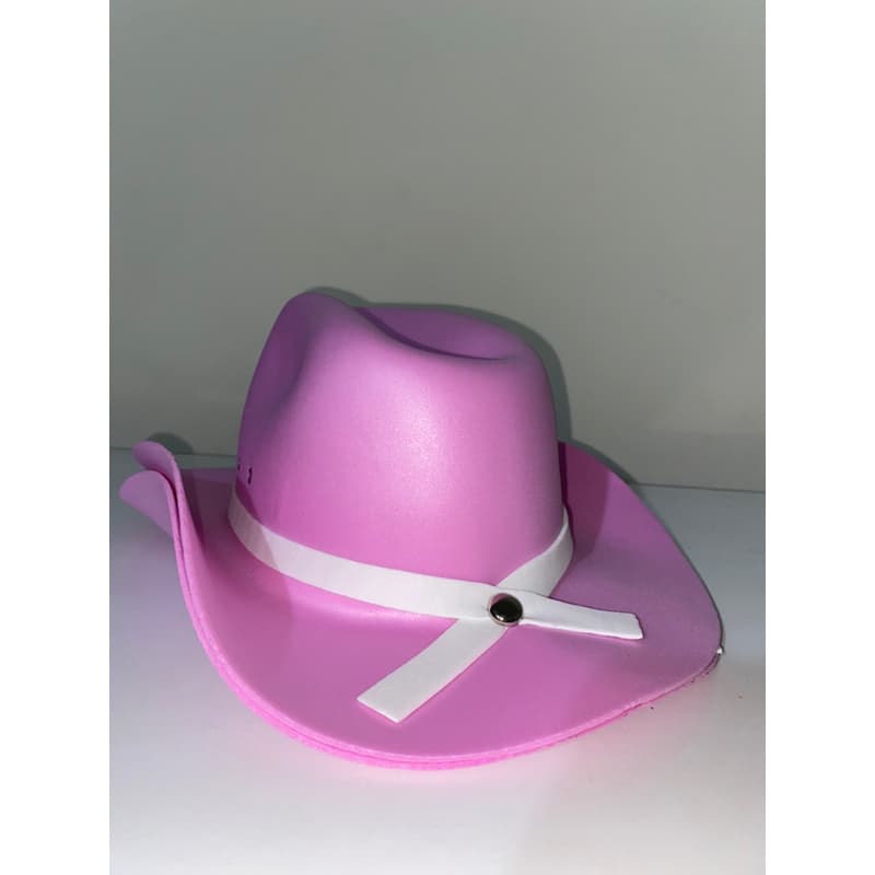 1 CHAPÉU  ROSA  ANA CASTELA  COWBOY EM EVA  - FESTA JUNINA JULINA ARRIA CAIPIRA