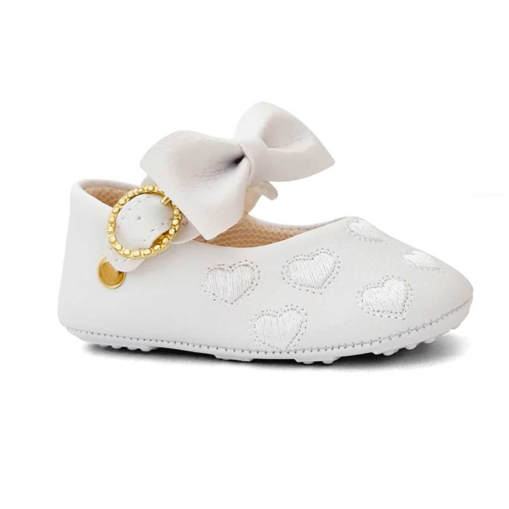 Sapatilha Bordada de Bebê menina | Batizado e Casual 5582