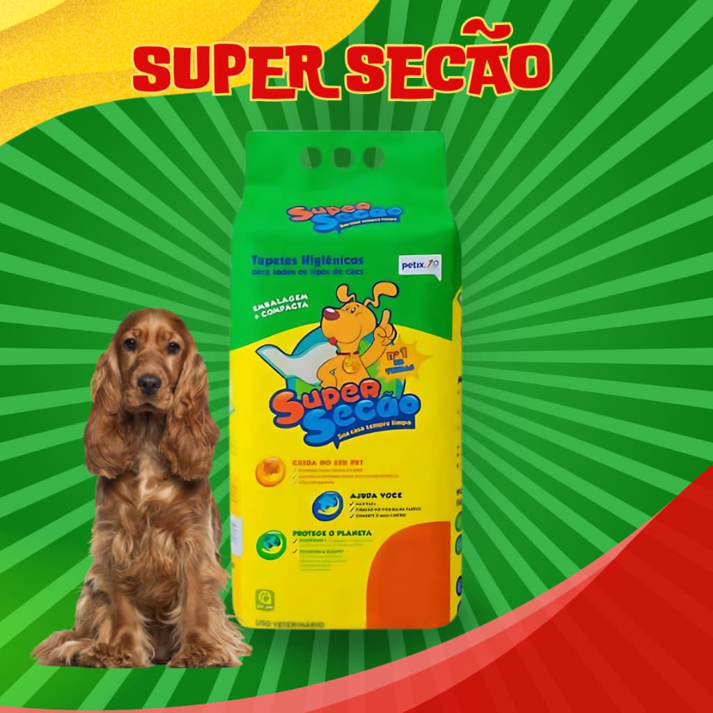 Tapete Higiênico 80x60cm Super Secão 30un Original Petix