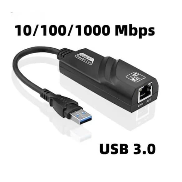 Adaptador de Rede USB 3.0 Gigabit RJ45 Ethernet 10/100/1000