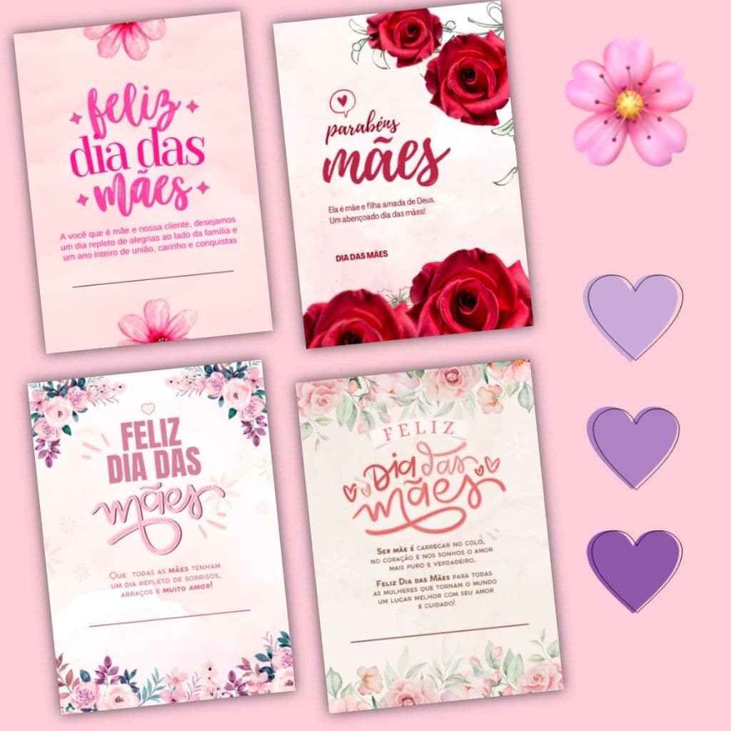 100 unids. Cartão de Agradecimento Dia das Mães, Cartão Dia Das Mães