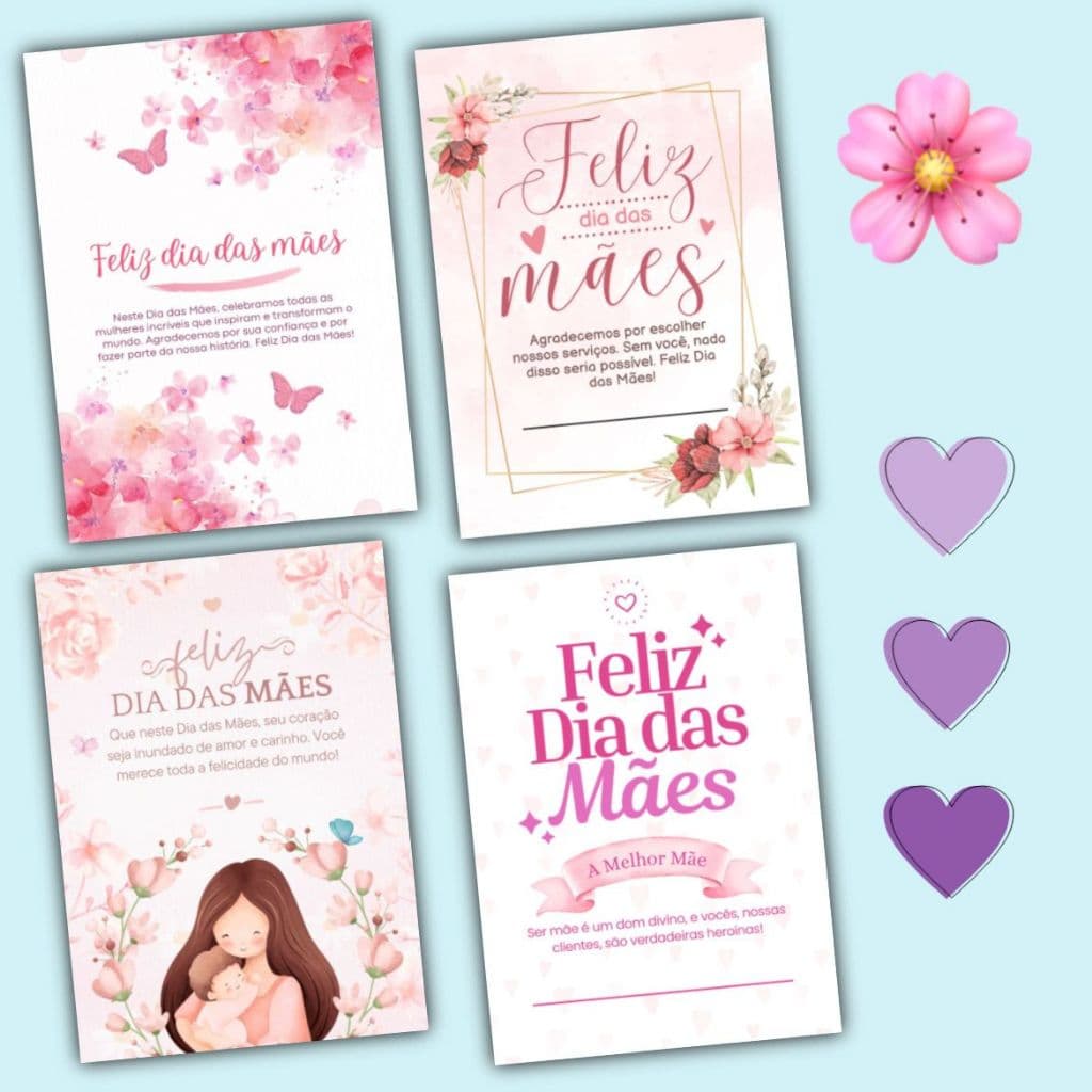 100 unids. Cartão Dia Das Mães, Cartão de Agradecimento Dia das Mães