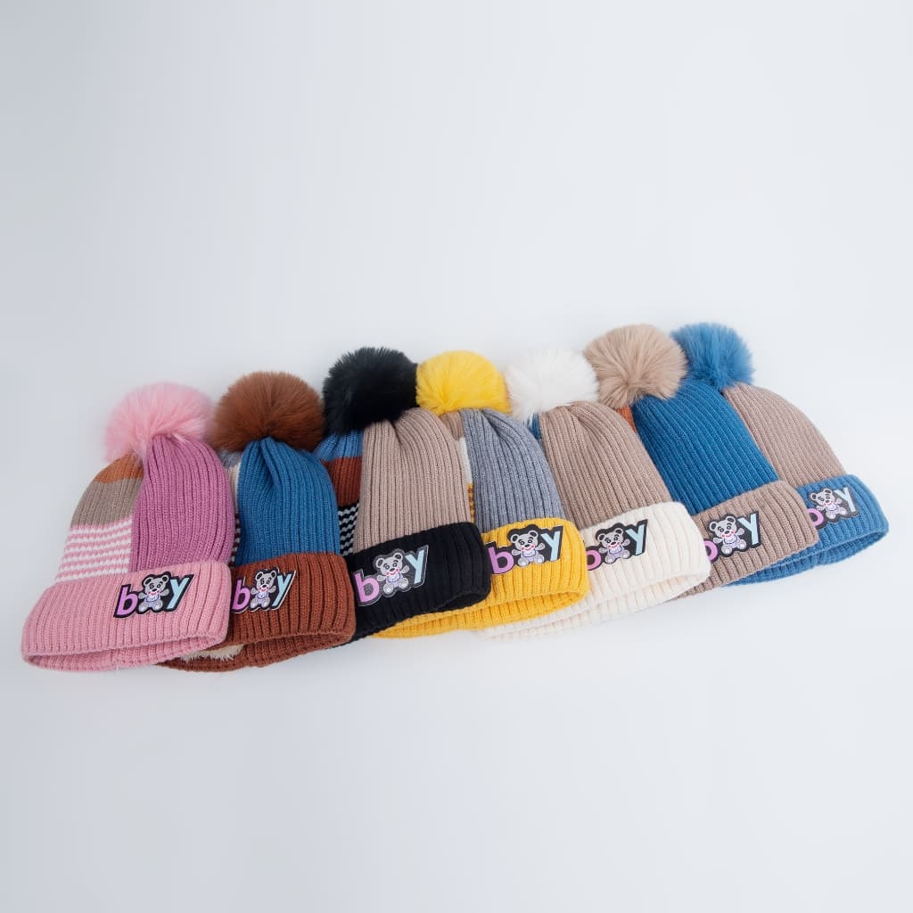 Gorro Touca Infantil Moda Criança Menino Menina Tricotado Quente Fashion MZ0166