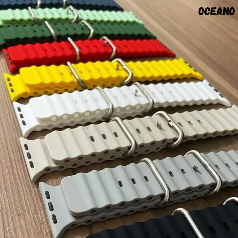 Pulseira Silicone para Apple Watch Series 11 10 9 8 7 6 SE 3 2 Ultra 3 2 49mm 44mm 45mm  46mm 42mm Smartwatch