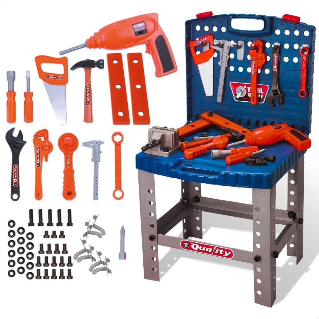 Super Kit Ferramenta com Furadeira Brinquedo Infantil 53 Peças Faz de Conta
