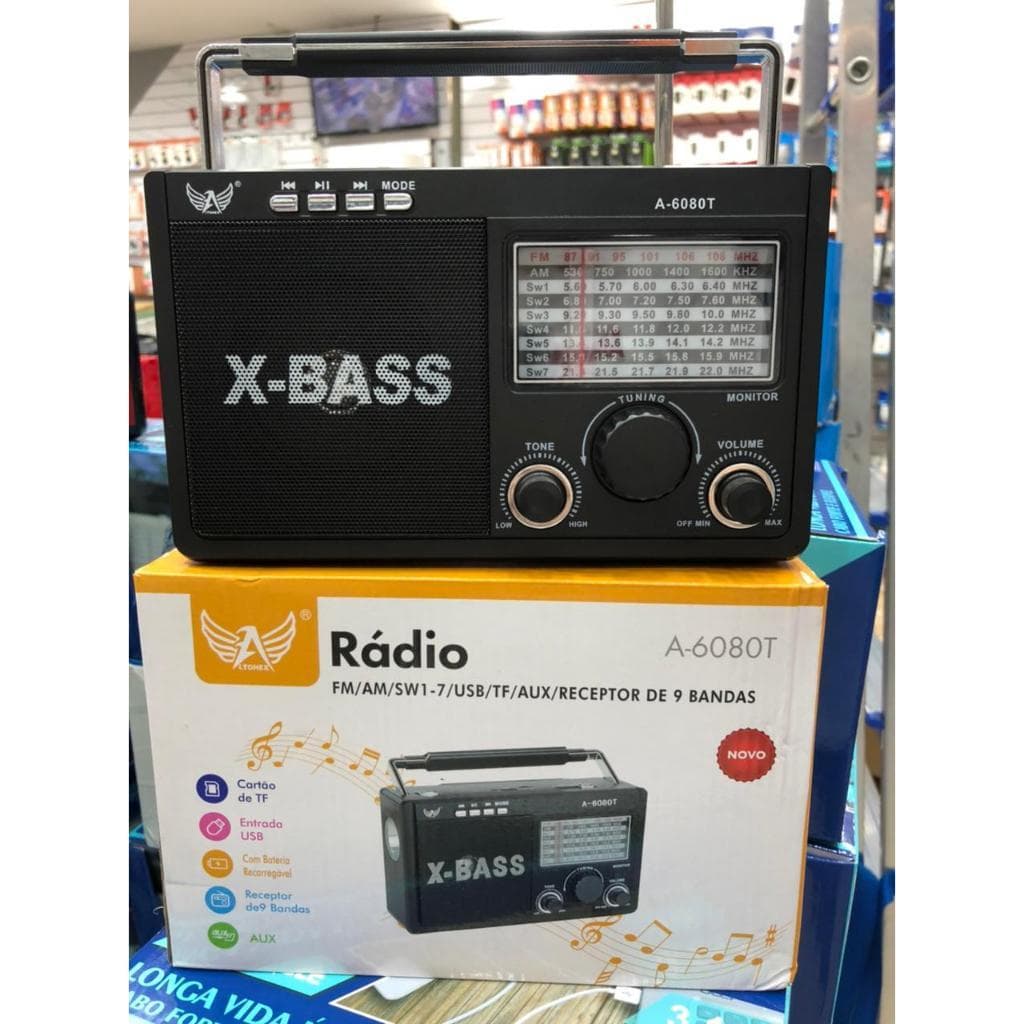 Radio Retro Altomex AD-6080 x-bass FM/AM Bluetooth - Dragão