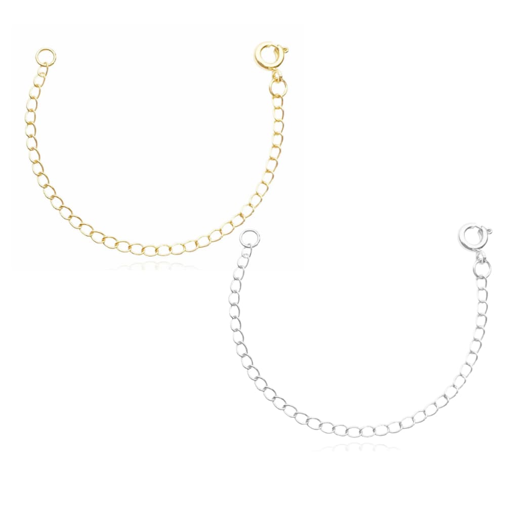 Extensor de Joia 10cm Banhaod a Ouro/Prata Prolongador de Pulseira/Corrente