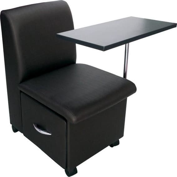 Cadeira Ciranda Manicure Preto Com Mesa Regulavel poltrona