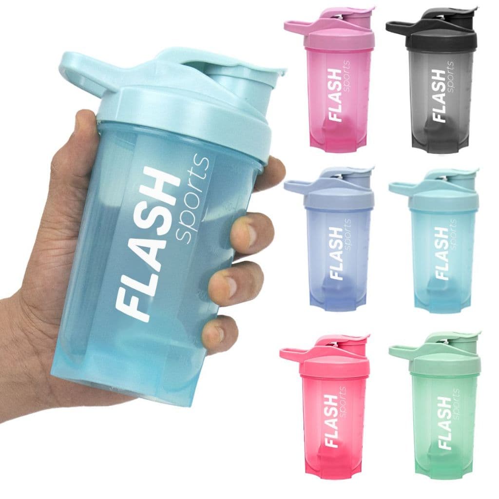 Garrafa Coqueteleira Academia 500ml Shaker Shakeira c/ Esfera Batedora Portátil FAKE NATTY