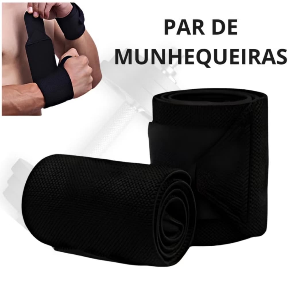 Munhequeira  Elástica Protetor de Punho Academia Crossfit Profissional ( PRETA ).