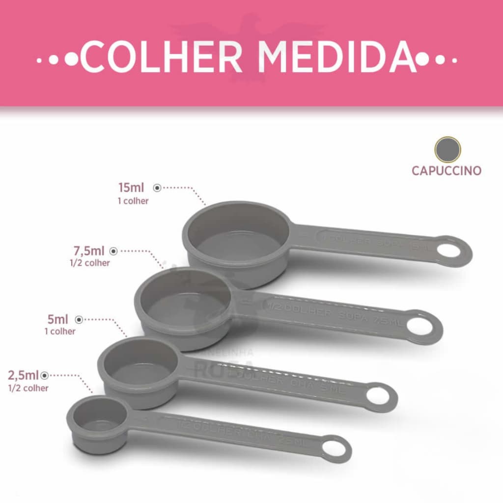 Colher Colheres Medidoras com 4 peças - cor Cappuccino