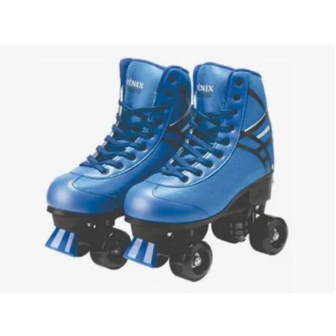Patins Roller Skate Azul Ajustável 39/42 - Fenix Brinquedo