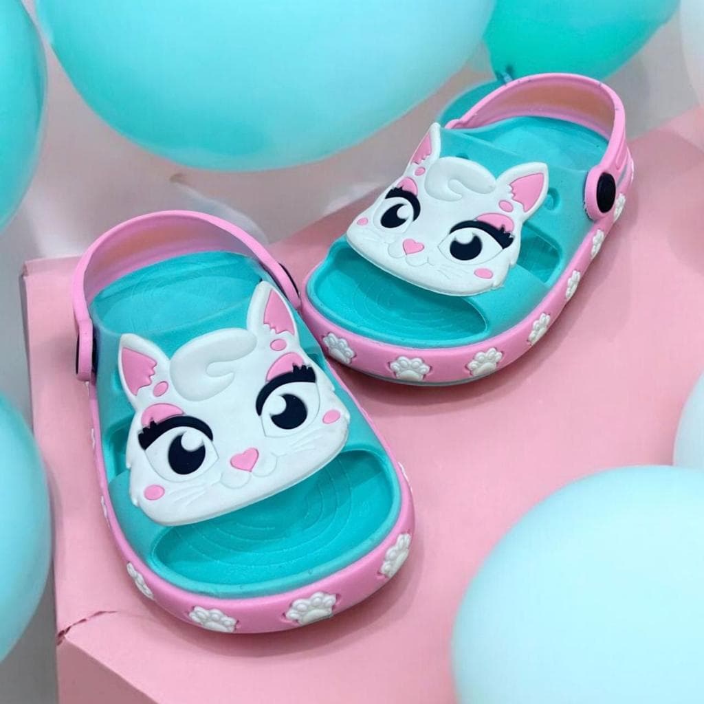 Sandália Feminina Papete Infantil Para Menina Gatinha Delicada E Confortável Promoção