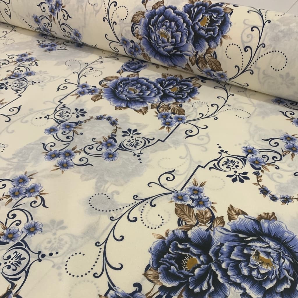 Tecido Percal Misto Estampado 180 fios  80% Algodão 20% Poliester 3M X 2,50 de Largura Cama Lençol Fronhas Decoração