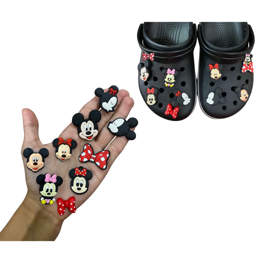 Conjunto de Encantos de Apliques Sortidos de Minnie kits com  4, 8, 10 unidades
