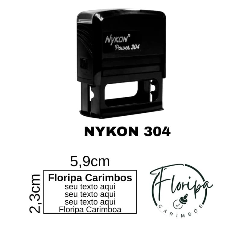 CARIMBO NYKON 304 PERSONALIZADO AUTOMATICO
