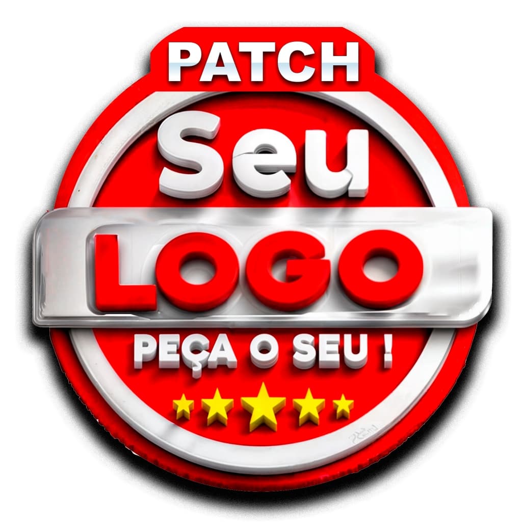 Patch com o seu Logotipo aplique de termocolante ou velcro com borda bordada