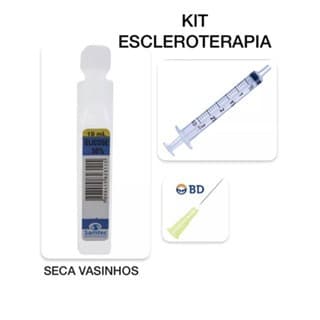 Kit 30 itens Escleroterapia 10 Seringa/ 10 Aguhas / 10 glicose