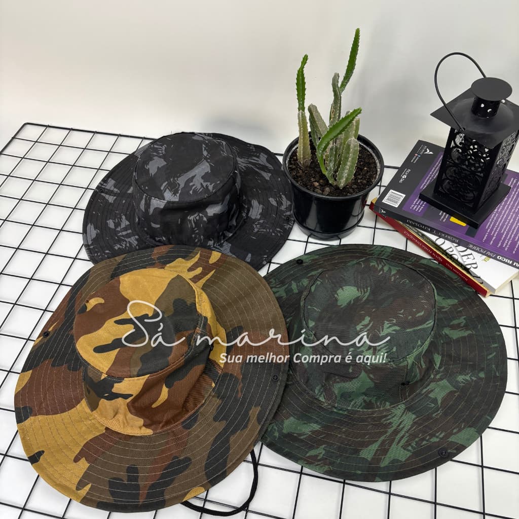 Chapéu Arabe Pescador Proteçao Sol Camping Chapéu Australiano SEM SAIA