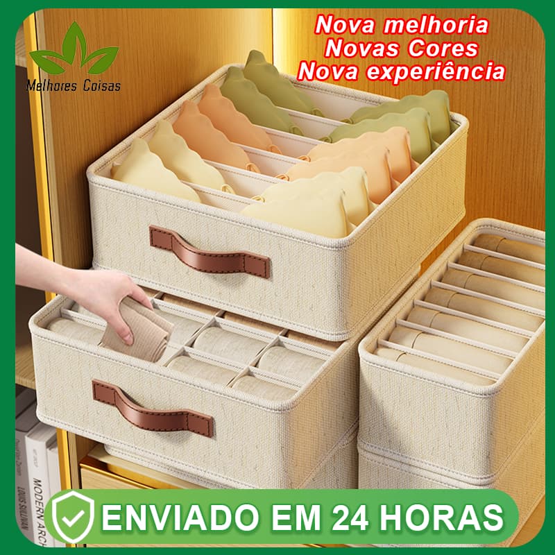 【6/7/20Grades】Caixa De Armazenamento De Roupas Íntimas Para Meias Compartimentos De Gaveta Caixas De Classificação