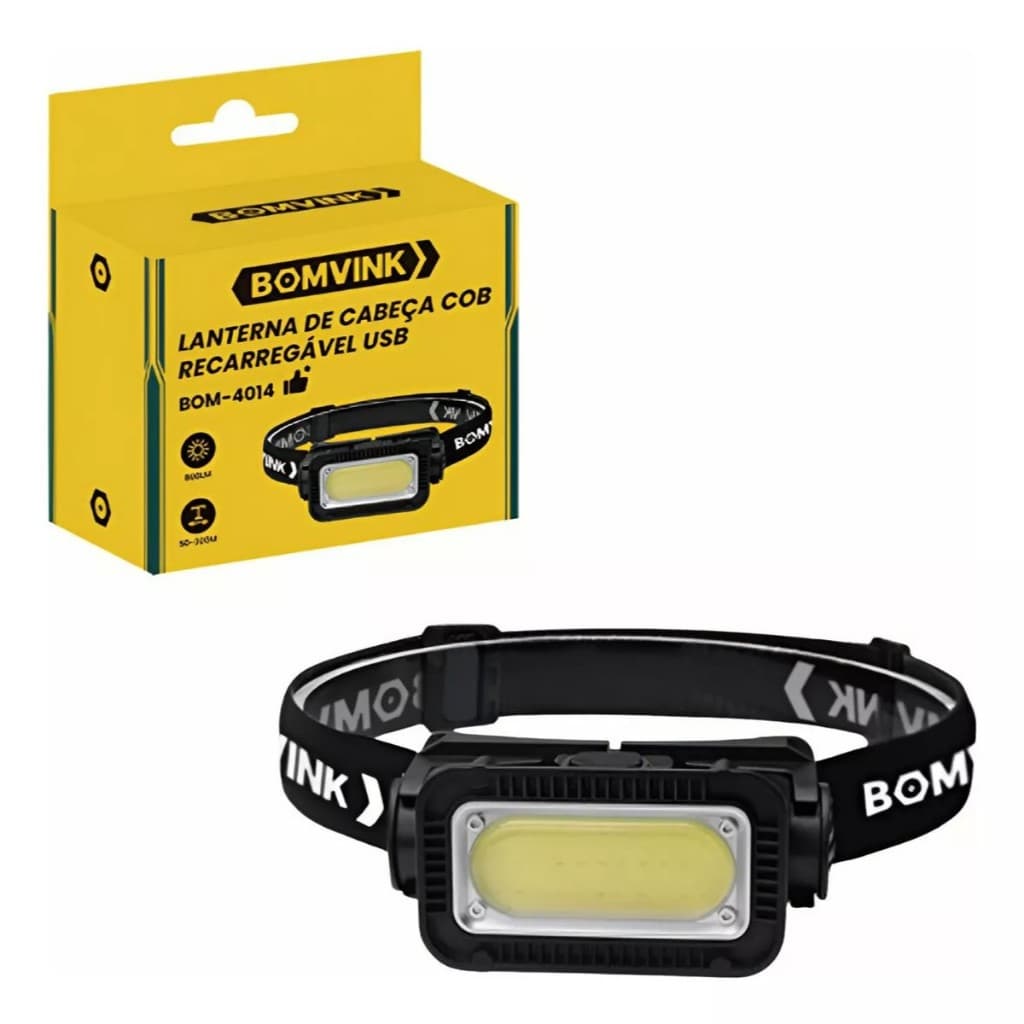 Prática E Potente: Lanterna De Cabeça Recarregável