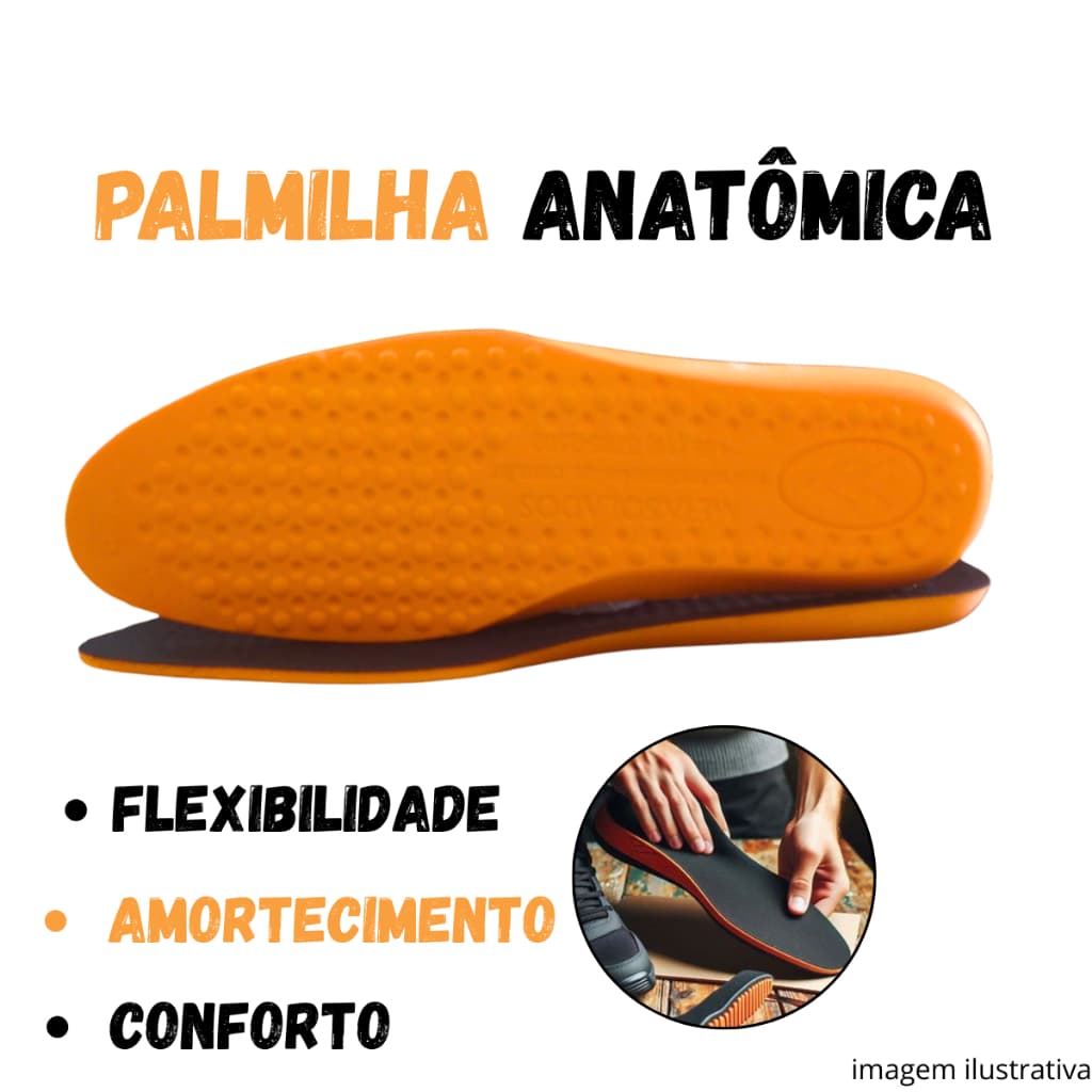 Palmilhas Anatomica P.U em gel Super Confortavel Linha Confort