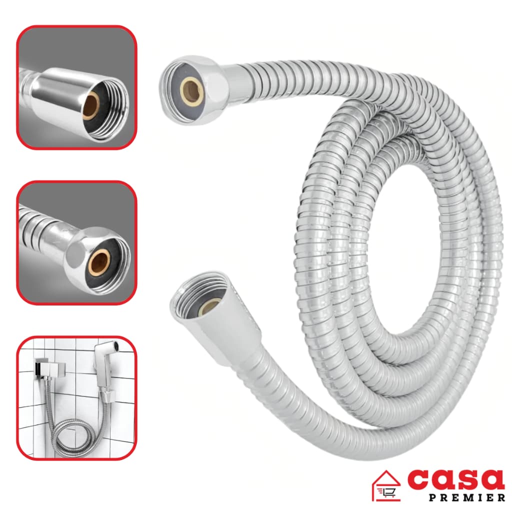 Engate Flexível 1,20 Aço Inox Mangueira Para Ducha Higiênica