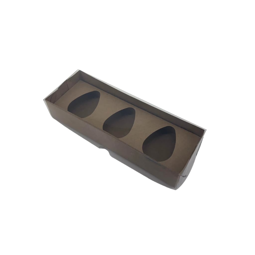 50 Caixas P/ Ovo De Colher Trio De 50g - Com Tampa Em Acetato