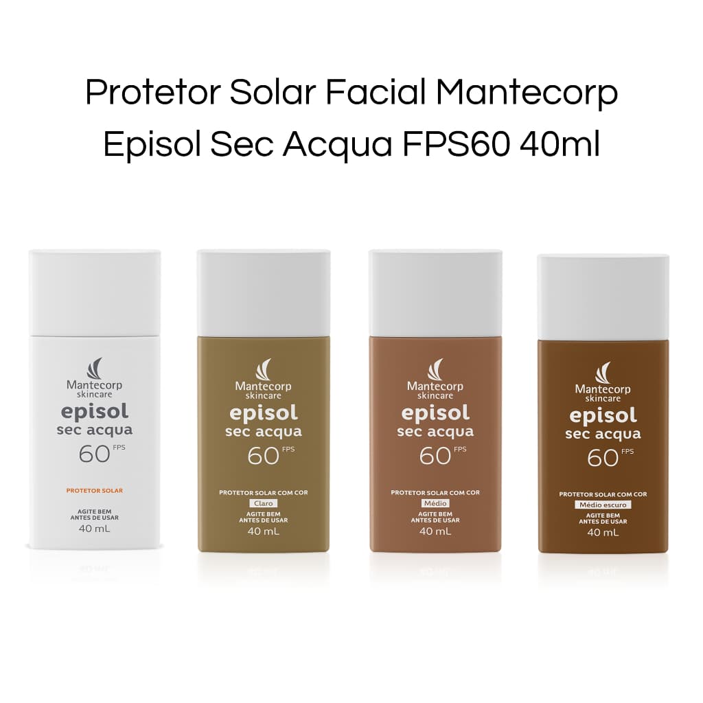 Protetor Solar Facial Mantecorp Episol Sec Acqua FPS60 40ml