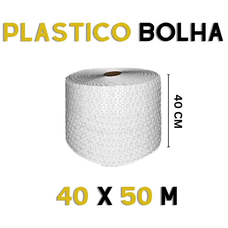 Plástico Bolha 40CM X 50 METRO- Proteção Mudança \ E-commerce