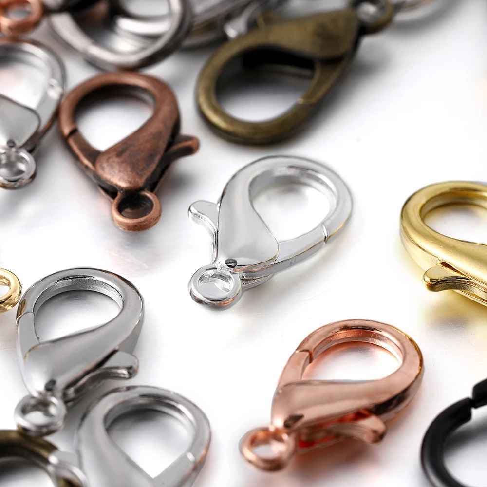 Fecho Lagosta Para Bijuteria com 100 peças 10mm 12mm 14mm 16mm