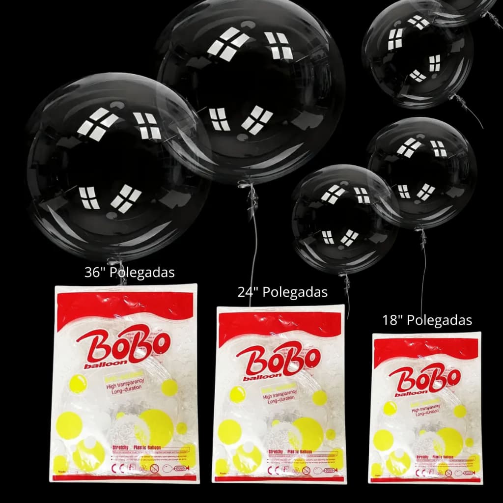 Balão Bubble Bolha Transparente 18" 24" 36" Polegadas Festa Decoração
