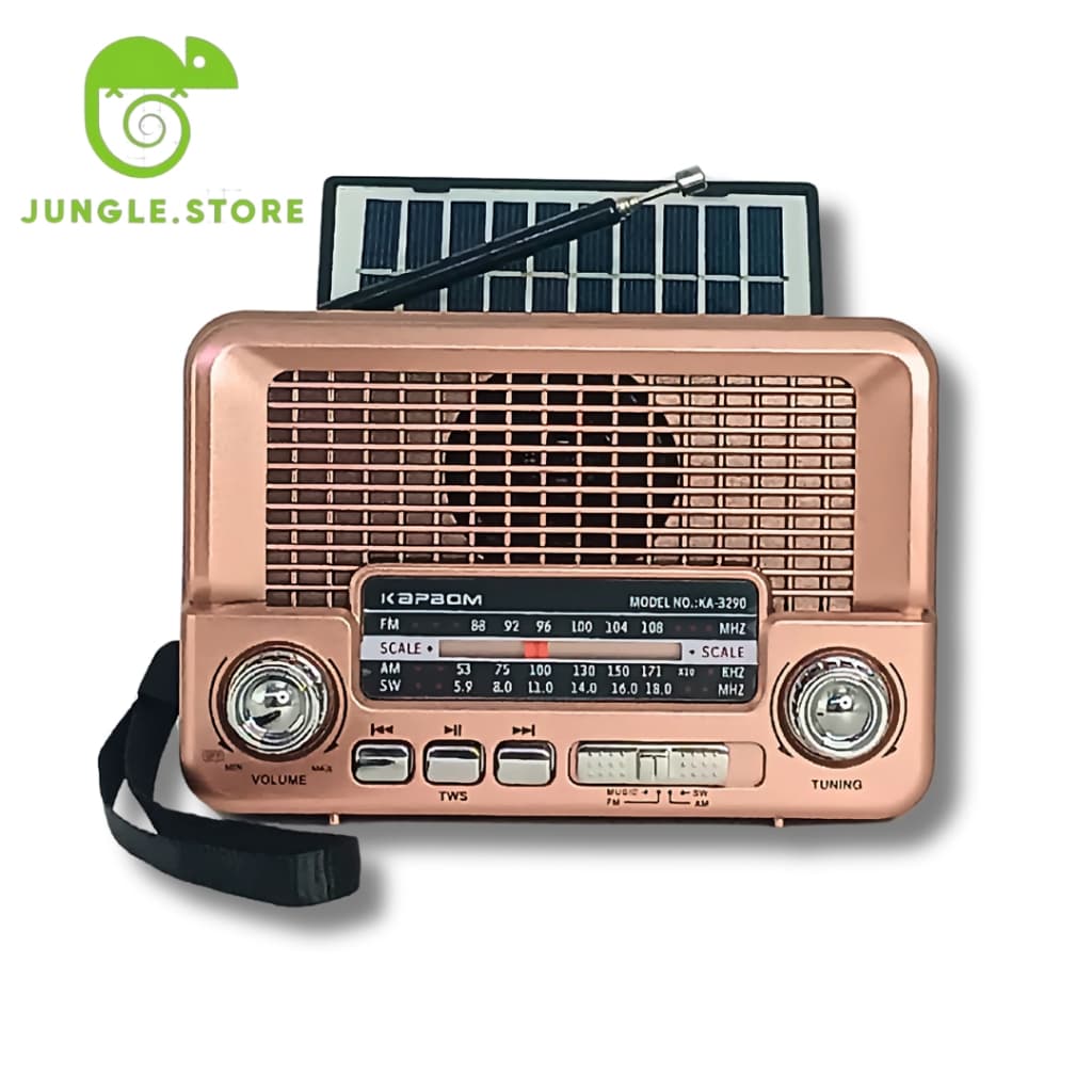 Rádio Retro Caixa de Som Bluetooth Usb Sd Am Fm multimídia Carregador Placa Solar