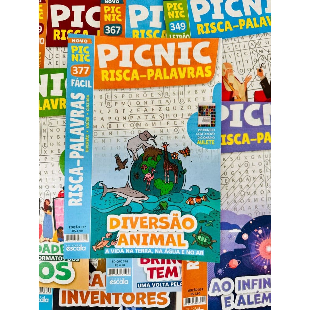 Kit C/ 50 Revistas Passatempo PIC-NIC Caça-Palavras; Numerix; Cruzadas
