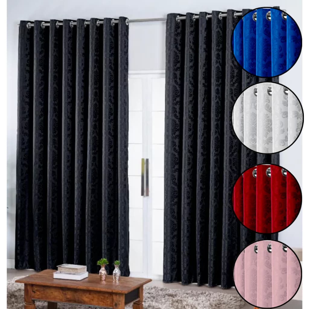 Cortina Jacquard 2 00mts X 1 30mts Sala e Quarto Corta Luz Poliéster