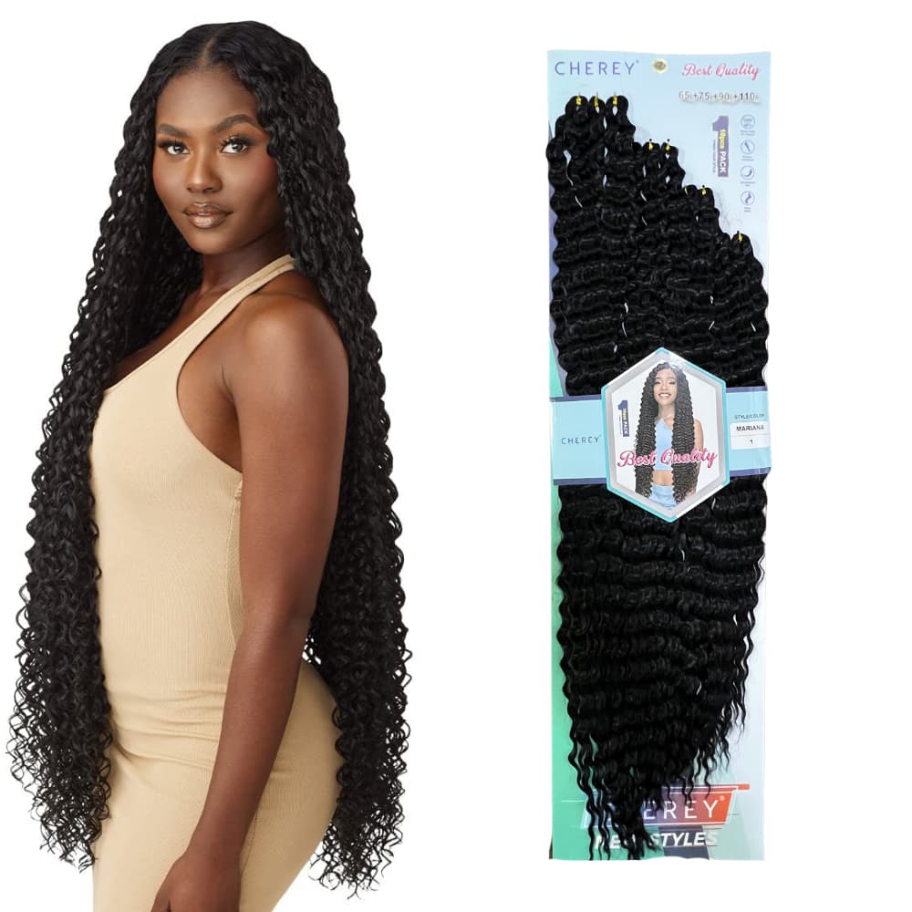 Cabelo Longo Cacheado Orgânico 100cm Mariana Crochet Braids Cherey