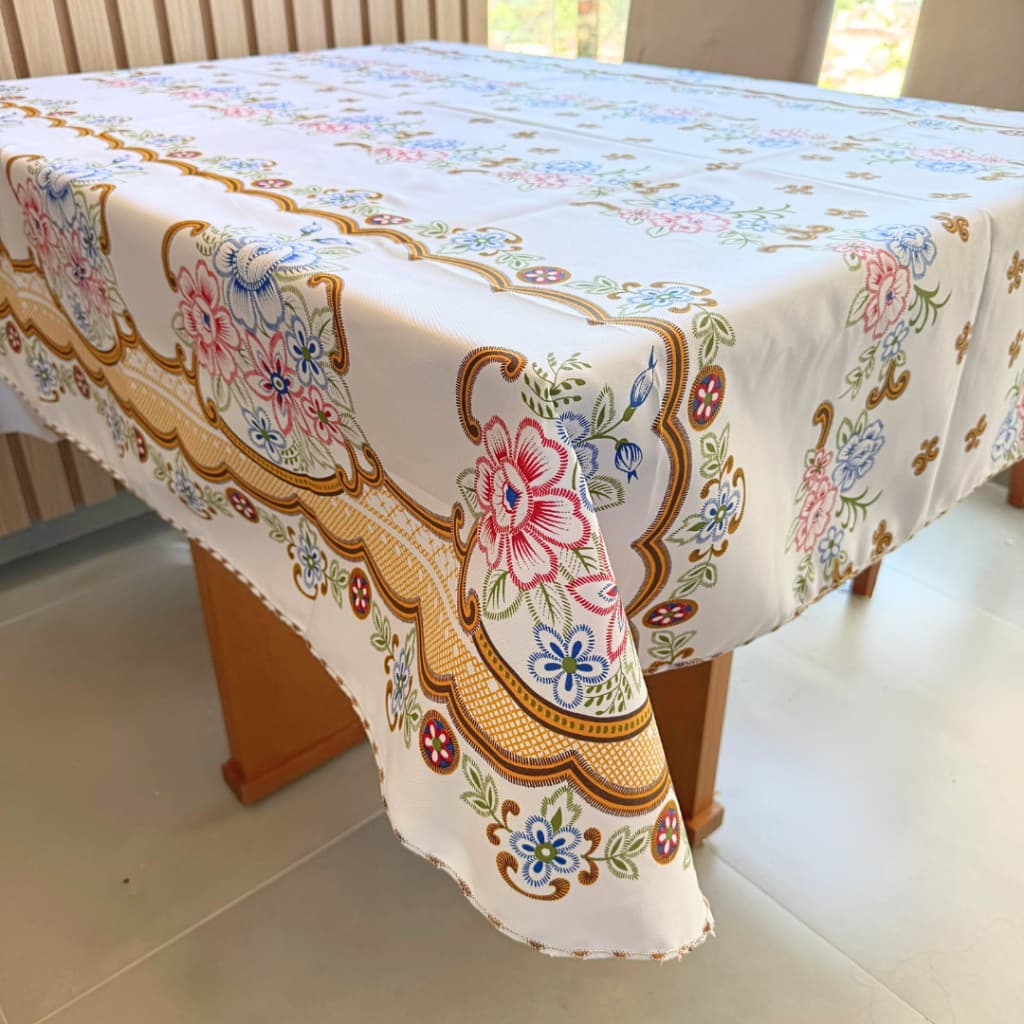 Toalha de Mesa Tecido Oxford 4 e 6 Lugares Decoracao Cozinha