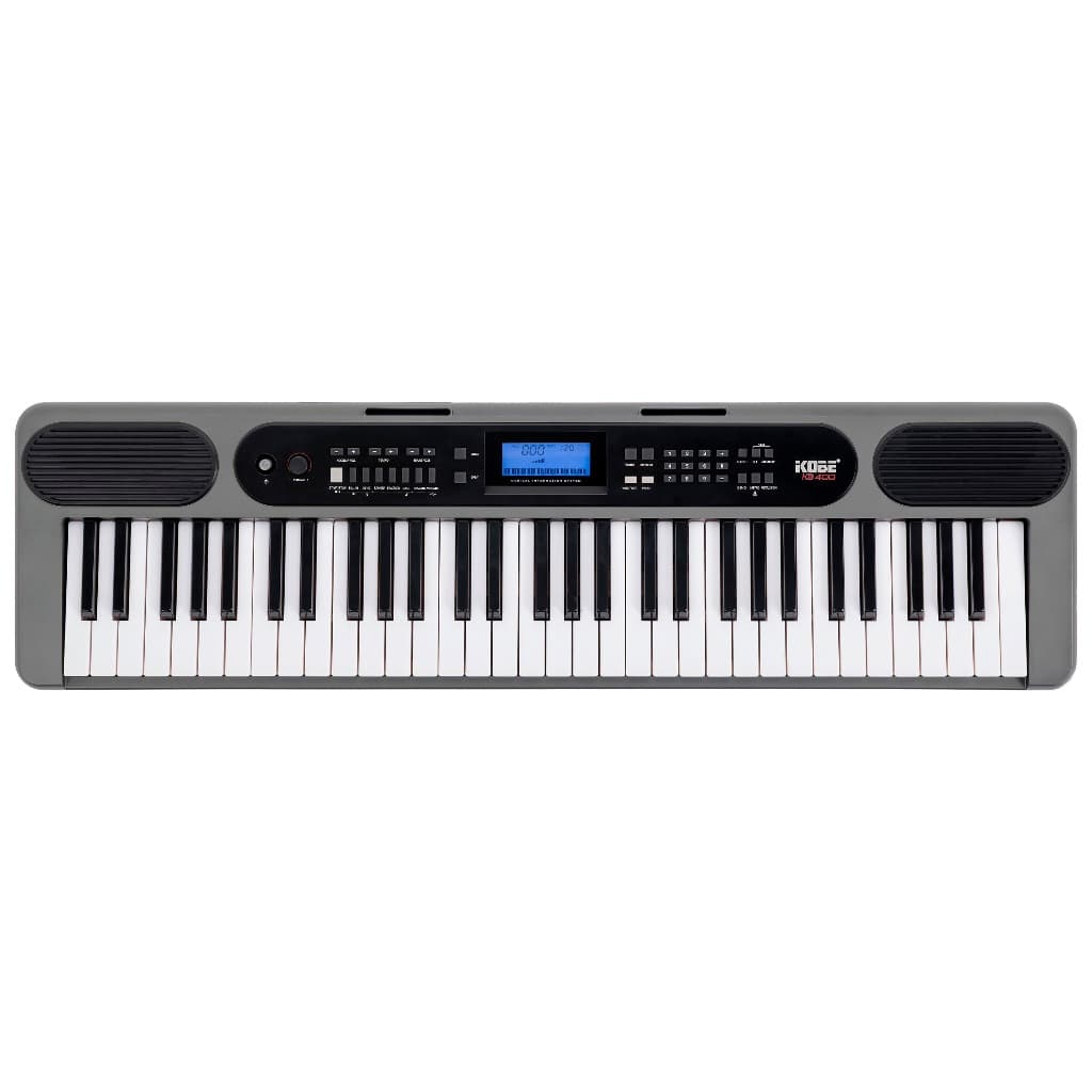 Teclado Musical Kobe Kb-400 5/8 61 Teclas Com Sensibilidade Midi Usb 500 Timbres 500 Ritmos