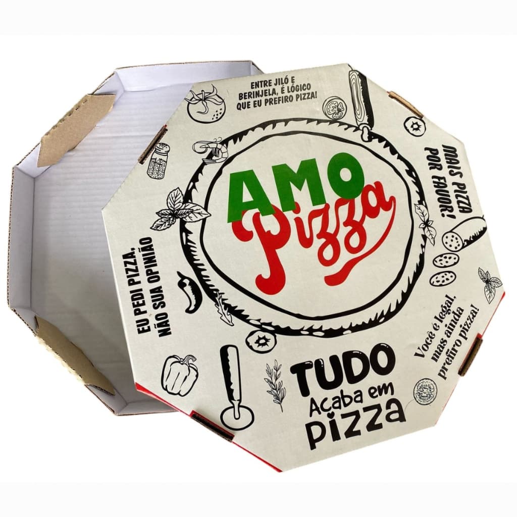 CAIXA DE PIZZA OITAVADA 35CM - KIT 25UN