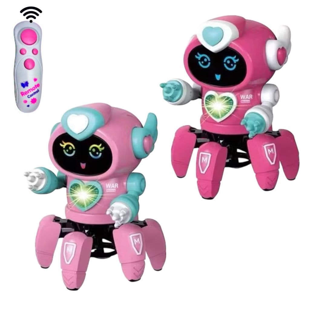 Robô Controle Remoto Dançarino Aranha Dança com Som e Luz Diversão