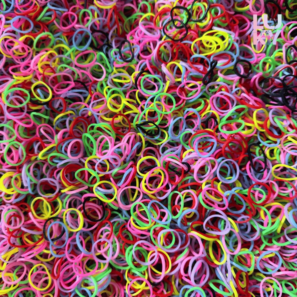 Elásticos Silicone para Penteado - Aprox.1000 unidades - Banho e Tosa/Pet Shop - Pulseira - Infantil