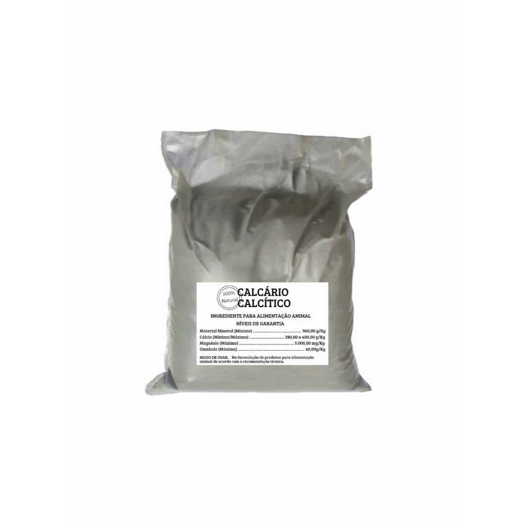 Calcário Calcítico Pó ou Britinha 5Kg para alimentação animal. Poedeira, equinos, orquídea horta, decoração jardim.