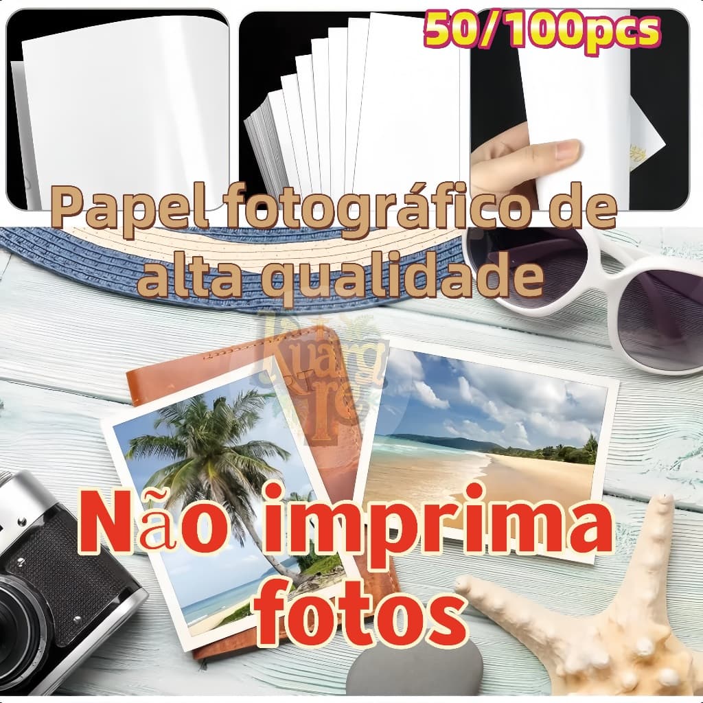 100 Fotos Conjunto de papel fotográfico 10x15cm