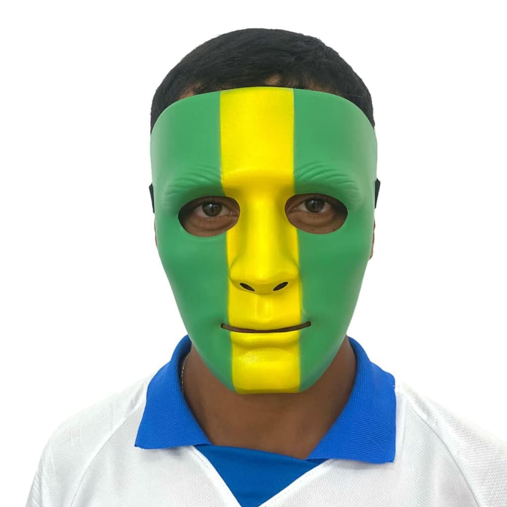 Máscara Bonitão Torcedor do Brasil Verde e Amarelo