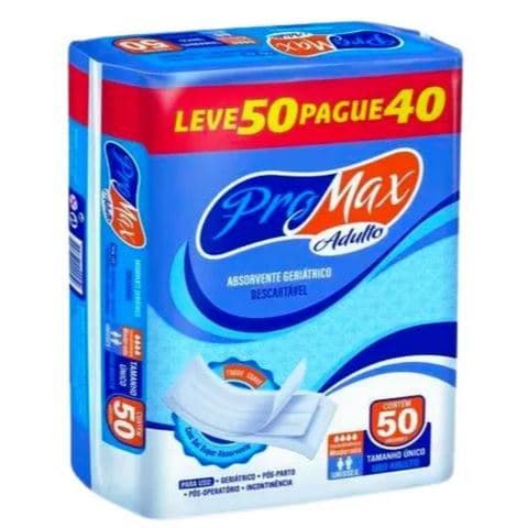 Absorvente Geriatrico PROMAX adulto com 50 unidades